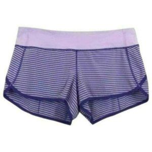 Lululemon Speed Shorts Purple Iris Flower, Size 8